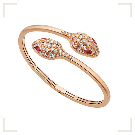 [Valéa jewellery]SERPENTI BRACELET PINK GOLD DIAMOND DOUBLE SNAKE