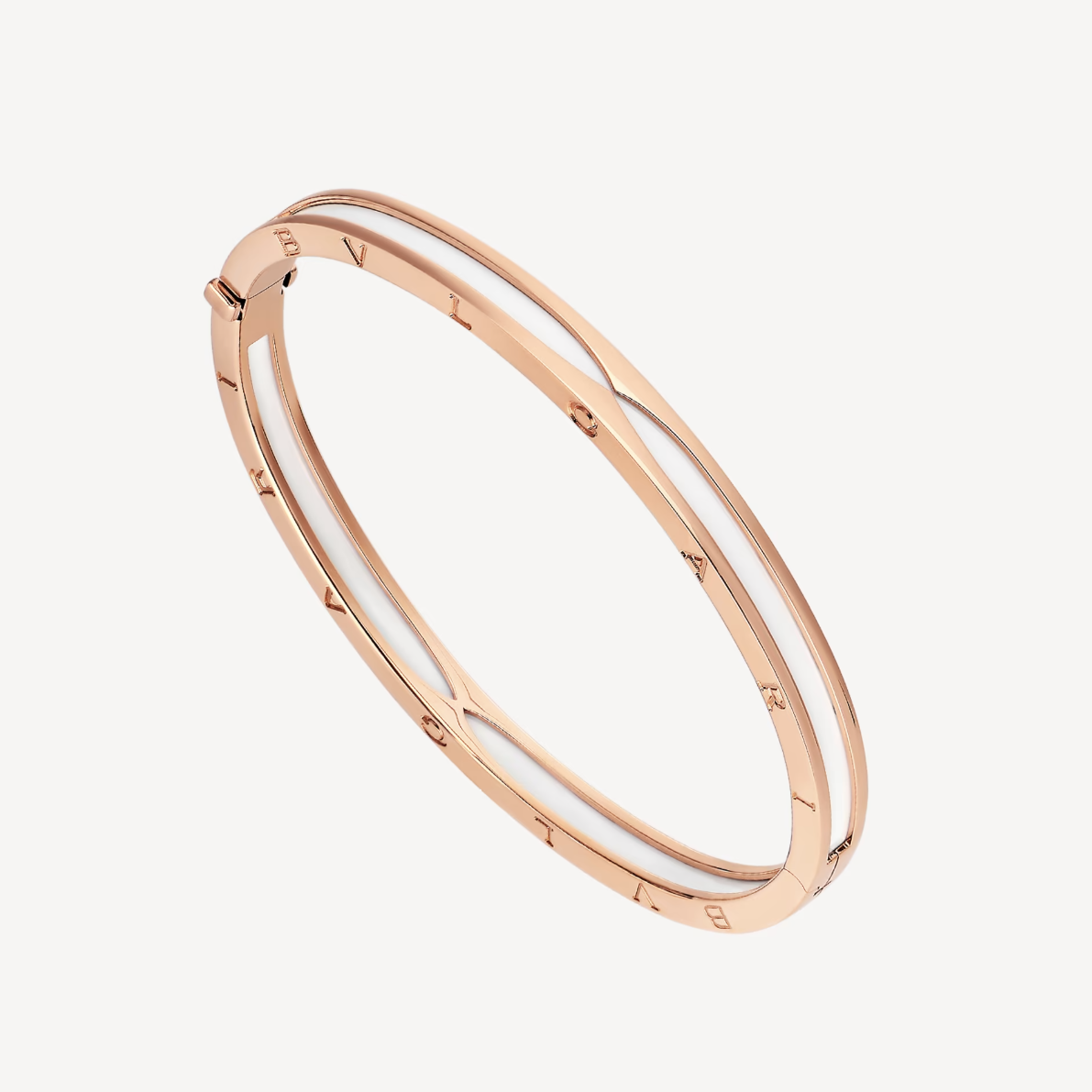 [valéa jewellery]ZERO 1 PINK GOLD WITH WHITE CERAMIC BRACELET