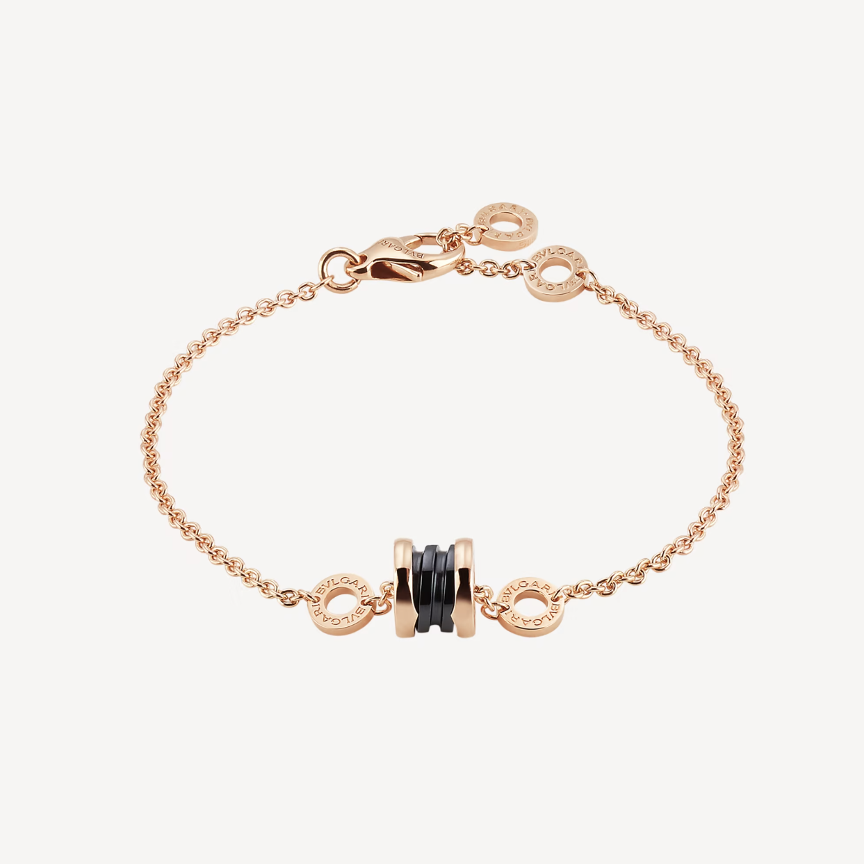 [valéa jewellery]ZERO 1 SOFT PINK GOLD AND BLACK CERAMIC BRACELET