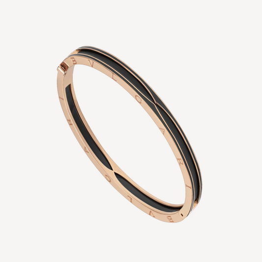 [valéa jewellery]ZERO 1 PINK GOLD WITH MATTE BLACK CERAMIC BRACELET