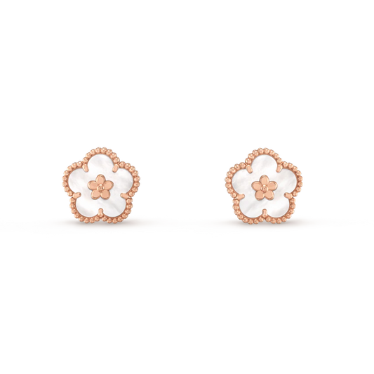 [Valéa jewellery]LUCKY PINK GOLD WHITE MOP EARRINGS