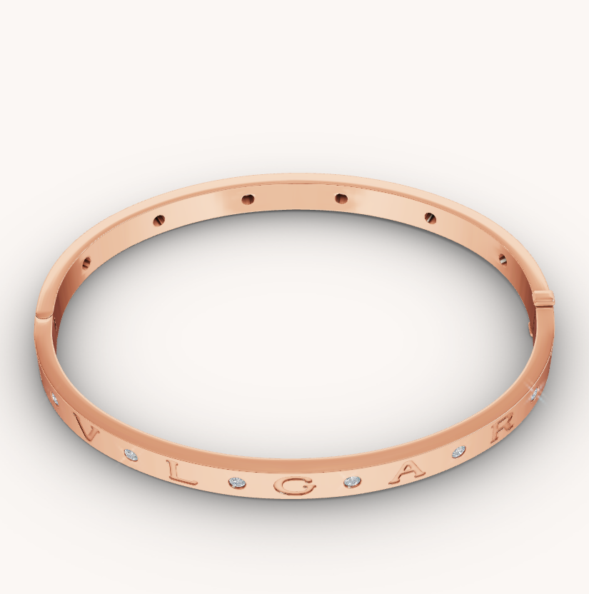 [valéa jewellery]ZERO 1 PINK GOLD 12 DIAMONDS BRACELET