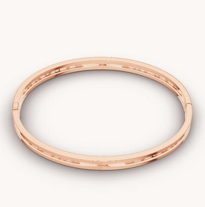 [valéa jewellery]ZERO 1 SPIRAL LOGO PINK GOLD BRACELET