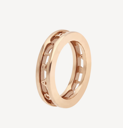 [valéa jewellery]ZERO 1 ONE-BAND WITH OPENWORK LOGO SPIRAL RING