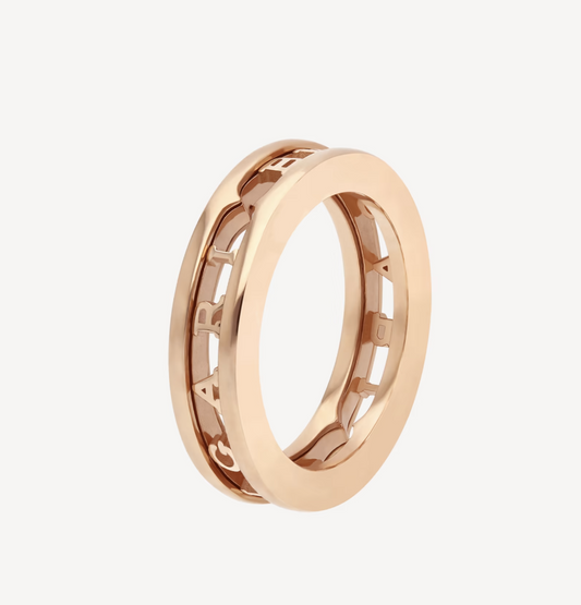 [valéa jewellery]ZERO 1 ONE-BAND WITH OPENWORK LOGO SPIRAL RING