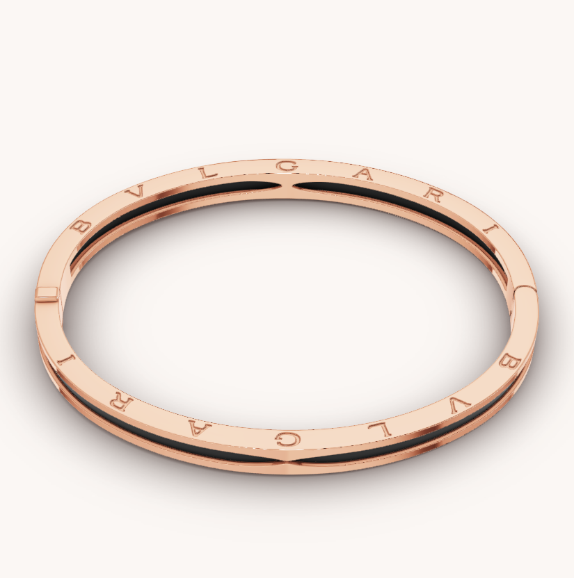 [valéa jewellery]ZERO 1 PINK GOLD WITH BLACK CERAMIC BRACELET