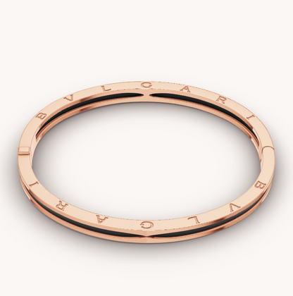 [valéa jewellery]ZERO 1 PINK GOLD WITH BLACK CERAMIC BRACELET