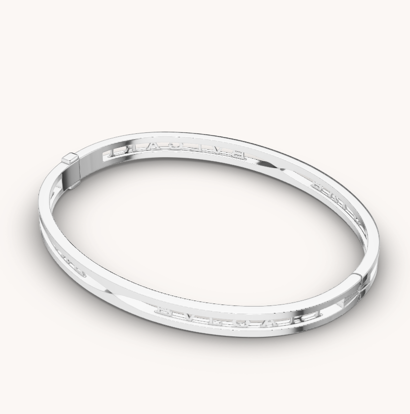 [valéa jewellery]ZERO 1 SPIRAL LOGO SILVER BRACELET