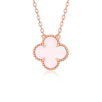 [Valéa jewellery]CLOVER 15MM PINK MOTHER-OF-PEARL SINGLE FLOWER NECKLACE