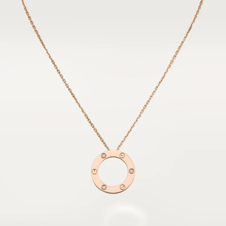 [Valéa jewellery]LOVE NECKLACE 16MM 3 DIAMONDS