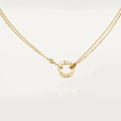 [Valéa jewellery]LOVE NECKLACE 16MM 2 DIAMONDS