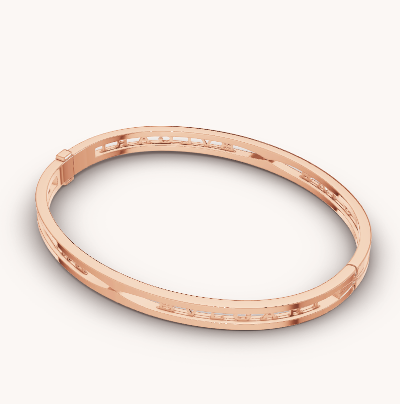 [valéa jewellery]ZERO 1 SPIRAL LOGO PINK GOLD BRACELET