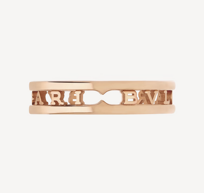 [valéa jewellery]ZERO 1 ONE-BAND WITH OPENWORK LOGO SPIRAL RING