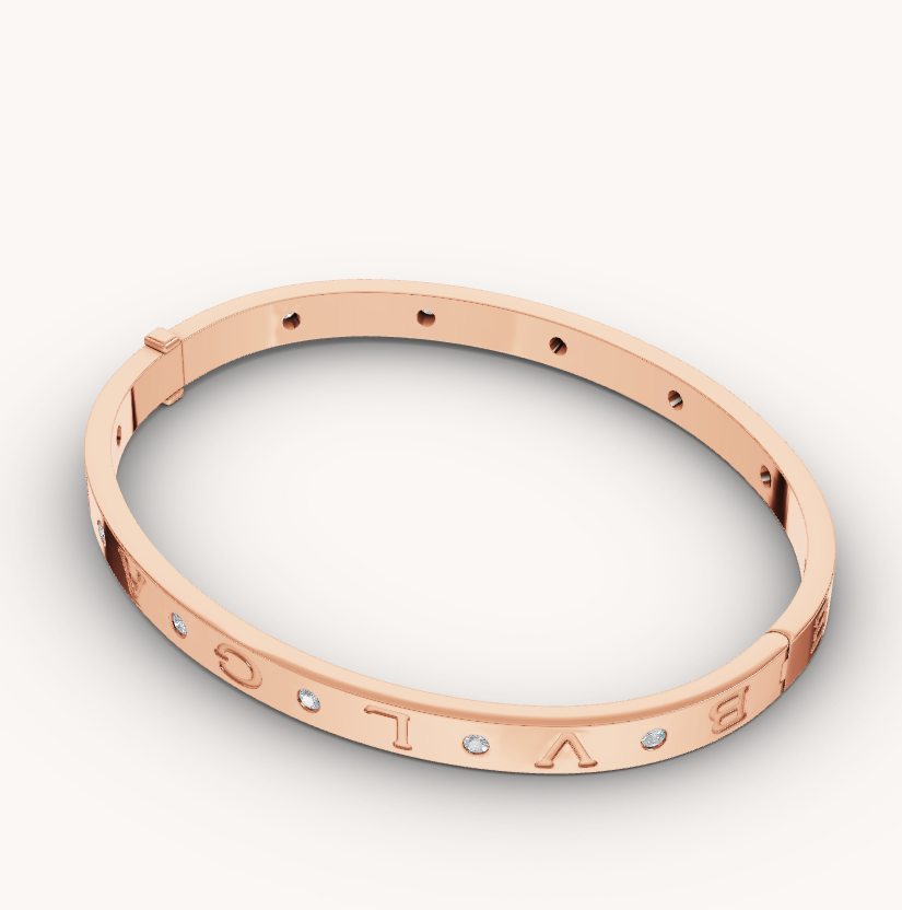 [valéa jewellery]ZERO 1 PINK GOLD 12 DIAMONDS BRACELET