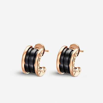 [valéa jewellery]ZERO 1 PINK GOLD CERAMIC EARRINGS