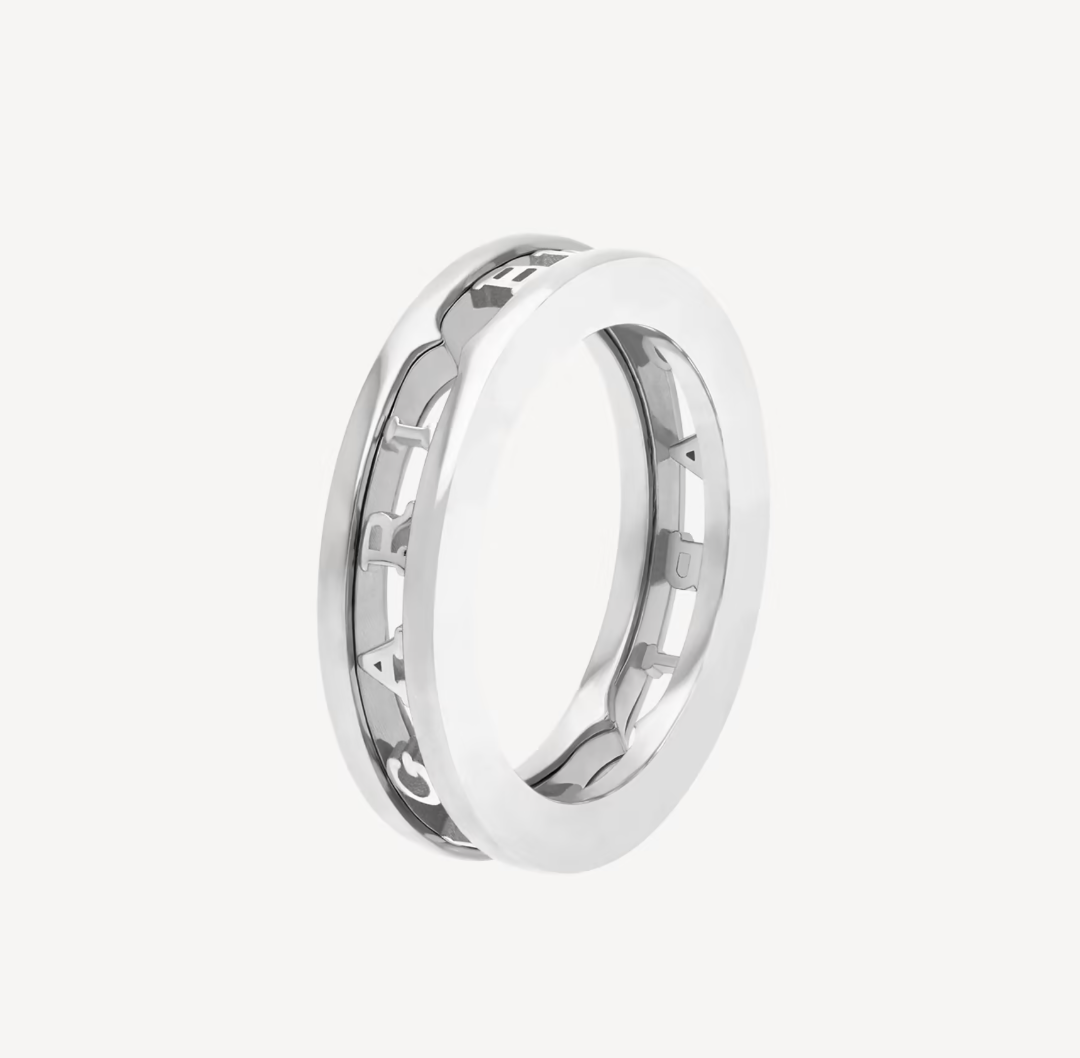 [valéa jewellery]ZERO 1 ONE-BAND WITH OPENWORK LOGO SPIRAL RING