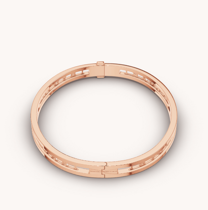 [valéa jewellery]ZERO 1 SPIRAL LOGO PINK GOLD BRACELET