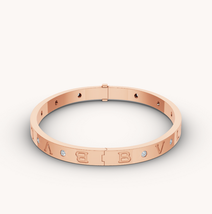 [valéa jewellery]ZERO 1 PINK GOLD 12 DIAMONDS BRACELET