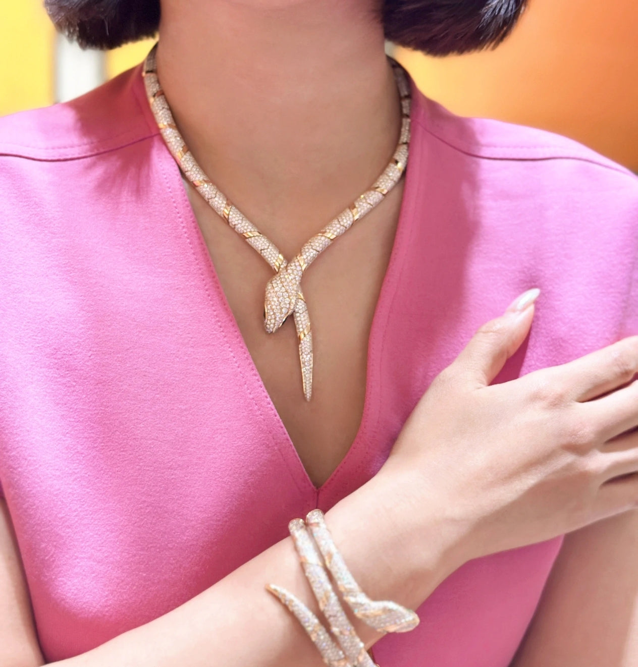 [AuraEcho]HAUTE COUTURE GOLD SERPENTI NECKLACE