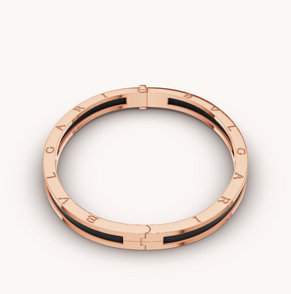 [valéa jewellery]ZERO 1 PINK GOLD WITH BLACK CERAMIC BRACELET