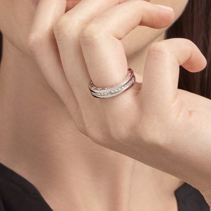 [valéa jewellery]ZERO 1 ONE-BAND PAVED DIAMONDS ON THE SPIRAL RING