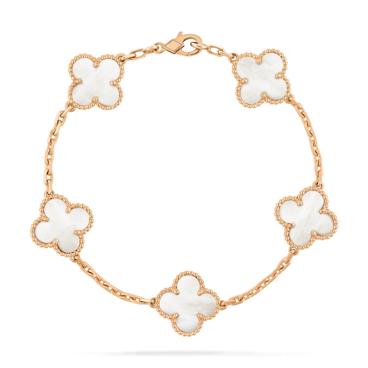 [Valéa jewellery]CLOVER  5 MOTIF WHITE MOP BRACELET