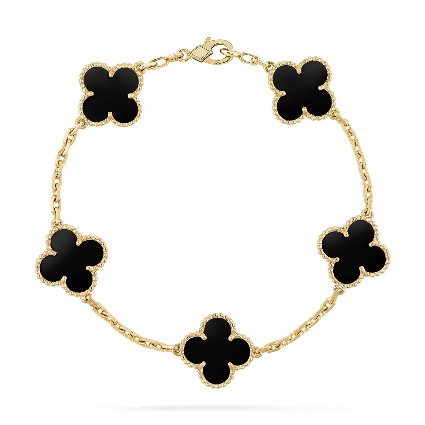 [Valéa jewellery]CLOVER  5 MOTIFS BLACK ONYX BRACELET