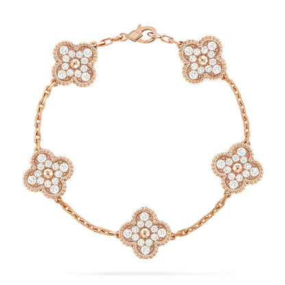 [Valéa jewellery]CLOVER 5 MOTIFS  FULL DIAMOND BRACELET