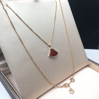 [Valéa jewellery]DREAM NECKLACE CARNELIAN 1 DIAMOND