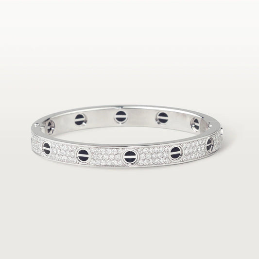 [Valéa jewellery]LOVE BRACELET 6.1MM DIAMOND-PAVED CERAMIC