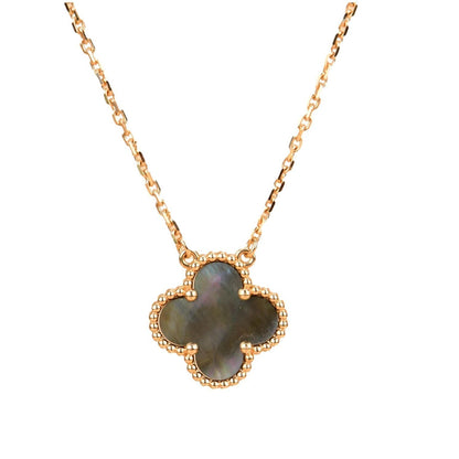 [Valéa jewellery]CLOVER 15MM  GRAY MOTHER OF PEARL NECKLACE