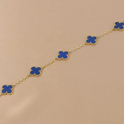 [Valéa jewellery]CLOVER 5 MOTIFS BLUE AGATE BRACELET