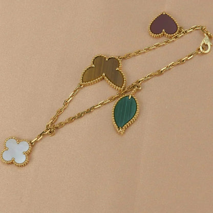 [Valéa jewellery]LUCKY SPRING 5 MOTIF GOLD BRACELET