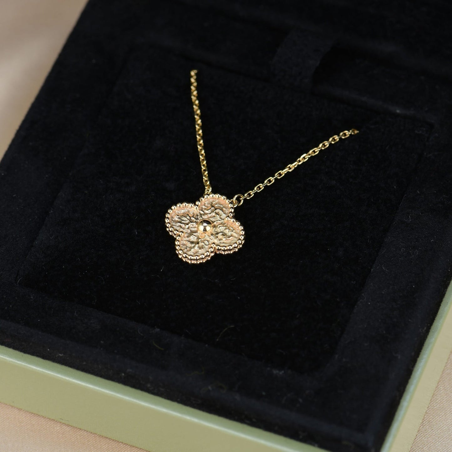 [valéa jewellery]CLOVER 15MM  BRONZING NECKLACE