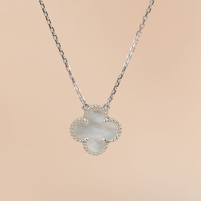 [Valéa jewellery]CLOVER  15MM WHITE MOTHER-OF-PEARL SILVER