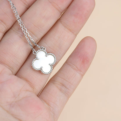 [Valéa jewellery]CLOVER  15MM WHITE MOTHER-OF-PEARL SILVER