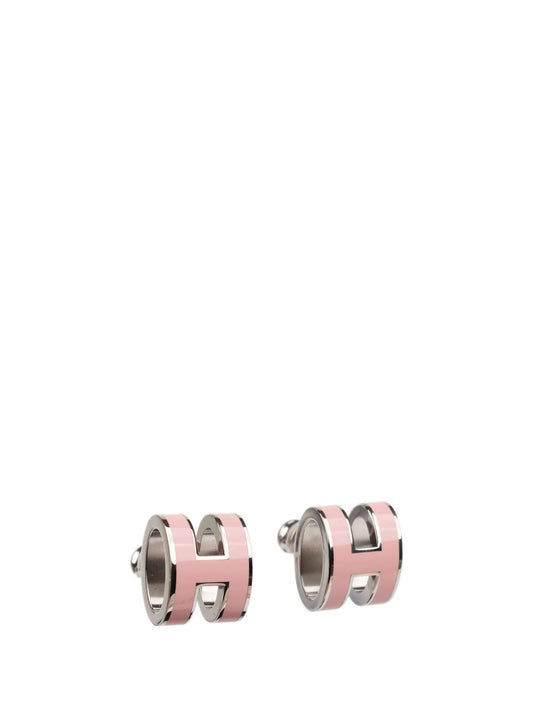 [Valéa jewellery]MINI POP H SILVER EARRINGS PINK