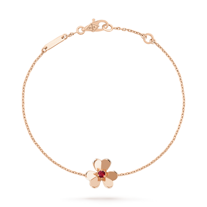 [Valéa jewellery]FRIVOLE GOLD FLOWER PINK MALACHITE BRACELET