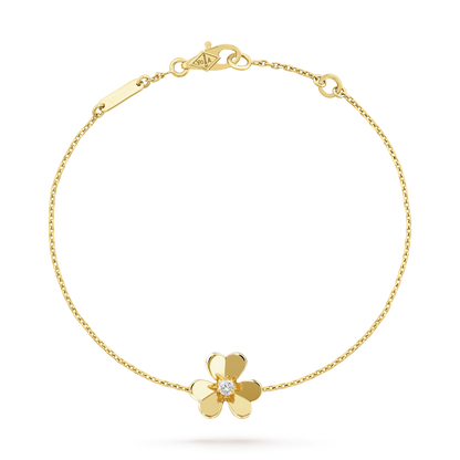 [Valéa jewellery]FRIVOLE GOLD FLOWER PINK MALACHITE BRACELET