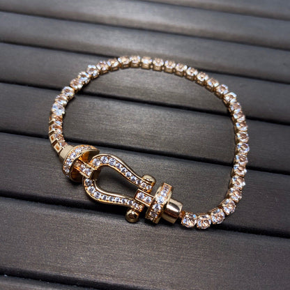 [Valéa jewellery]FORCE  LARGE HORSESHOE FULL DIAMOND TENNIS BRACELET