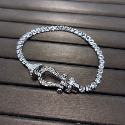 [Valéa jewellery]FORCE  LARGE HORSESHOE FULL DIAMOND TENNIS BRACELET