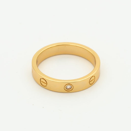 [Valéa jewellery]LOVE RING 4MM 1 DIAMOND PINK GOLD