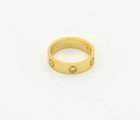 [Valéa jewellery]LOVE RING 4MM 1 DIAMOND GOLD