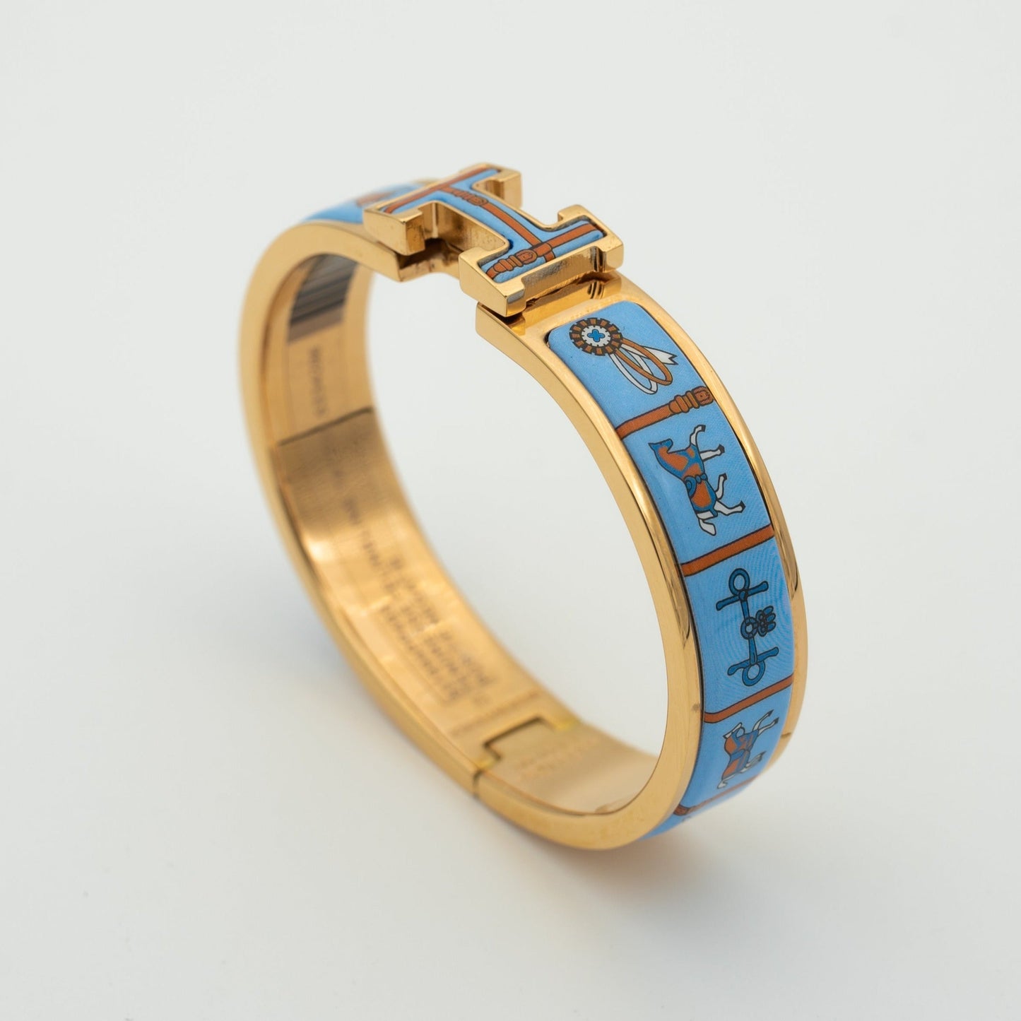 [Valéa jewellery]H PINK GOLD BRACELET BLUE CERAMIC