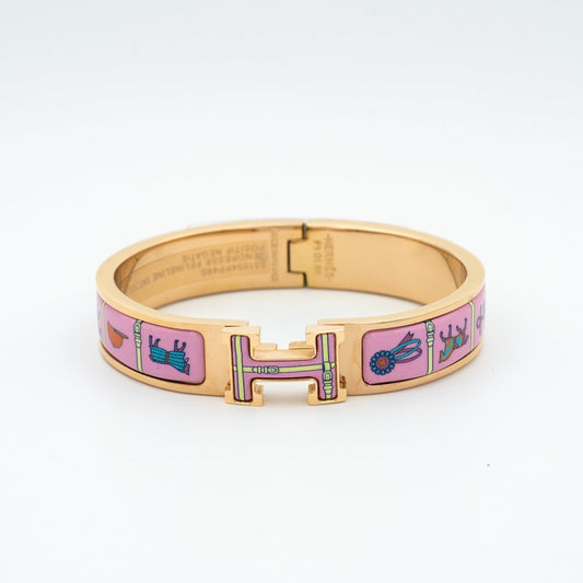 [Valéa jewellery]H PINK GOLD BRACELET PINK CERAMIC