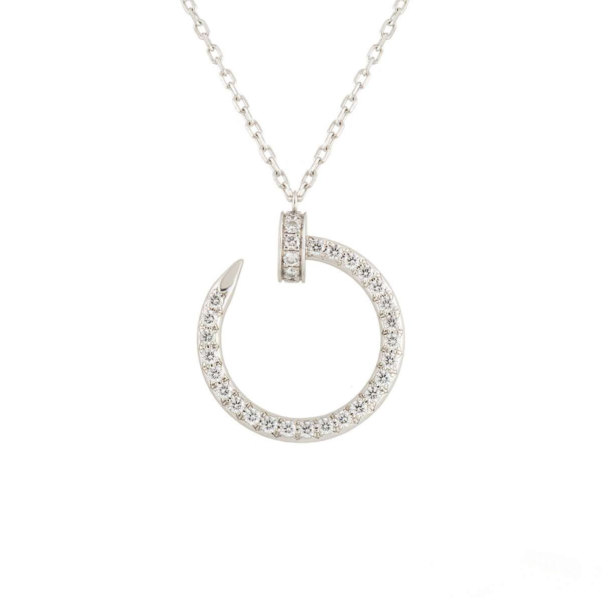 [Valéa jewellery]JUSTE NECKLACE SILVER DIAMONDS