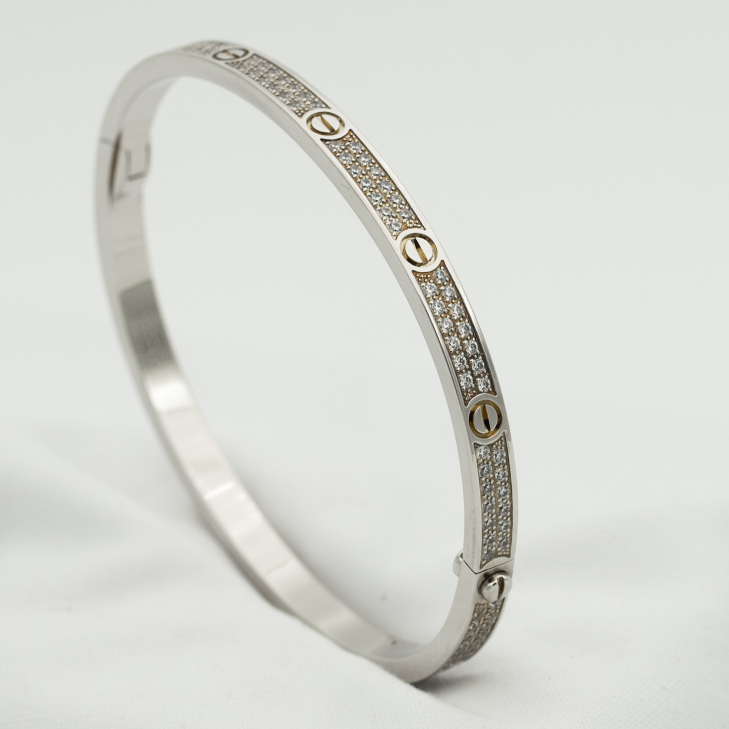 [Valéa jewellery]LOVE BRACELET 3.65MM DIAMOND-PAVED SILVER