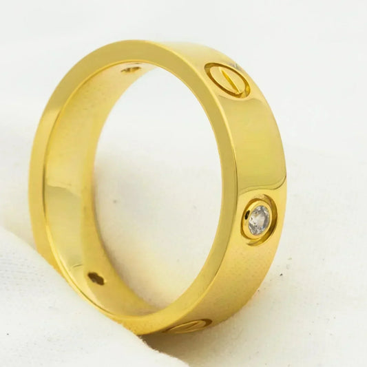 [Valéa jewellery]LOVE RING 5.5MM 3 DIAMONDS GOLD