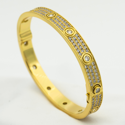 [Valéa jewellery]LOVE BRACELET 6.1MM DIAMOND-PAVED 10 BIG DIAMONDS