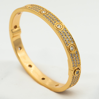 [Valéa jewellery]LOVE BRACELET 6.1MM DIAMOND-PAVED 10 BIG DIAMONDS